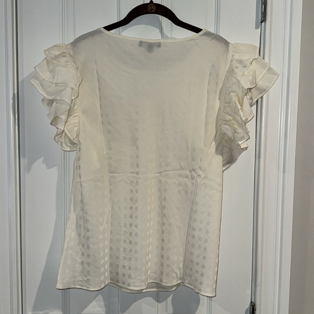J. Crew Ruffle Sleeve Top - Picture 2 of 4